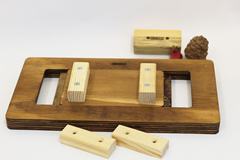 Edge Duel XL: tavola grande in legno con carrello scorrevole, due tacche montate e due di ricambio